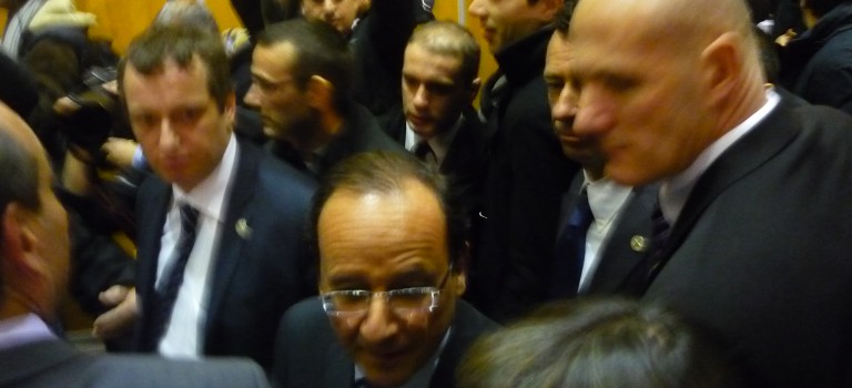 François Hollande à Créteil : un meeting 100% sport