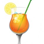 Refreshing orange  cocktail