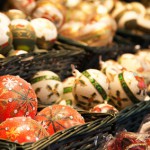 Christmas balls in the market