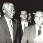 Nelson Mandela et Pierre Yves Cosnier Villejuif 13 octobre 1993
