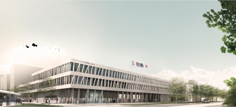 Le nouveau collège Seine Gare de Vitry en image