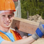 Builder during work