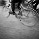 cycling with motion blur