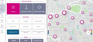 Cartes des entreprises innovantes et bureaux à louer en Val-de-Marne
