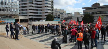 Loi travail : la CGT Val-de-Marne a manifesté à la mairie de Créteil