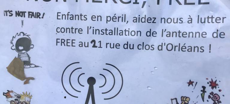 Manif contre le projet d’antenne-relais Free à Fontenay