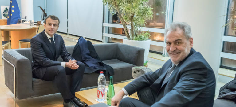 Favier a reçu Macron à l’hôtel départemental du Val-de-Marne