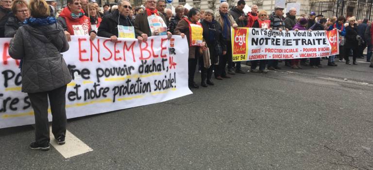 Les retraités du 94 en colère ont battu le pavé à Montparnasse