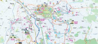 Carte touristique et balades à pied ou en vélo en Val-de-Marne