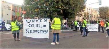 Les Joliot-Curie bloquent la circulation à Choisy-le-Roi