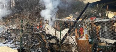 Incendie dans un bidonville  entre RN19 et RN406 à Bonneuil-sur-Marne