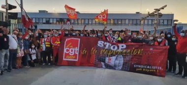 Manif au dépôt RATP de Thiais après le licenciement d’un syndicaliste