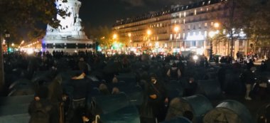 Evacuation musclée d’un campement provisoire à Paris