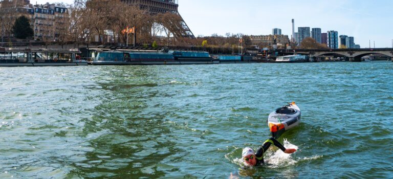 La Seine à la nage de Langres à la mer: premier défi réussi, celui de la cagnotte