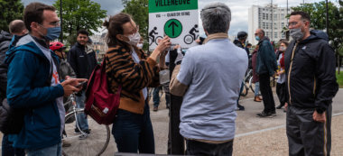 RER Vélo en Ile-de-France: marquage symbolique pour sensibiliser les candidats
