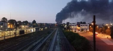 Sucy-en-Brie : incendie d’entrepôt dans la Zac Sablière