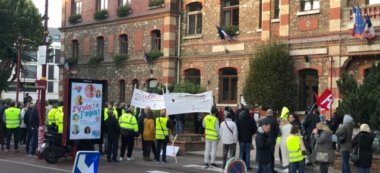 Manif et grève des agents municipaux à Fresnes