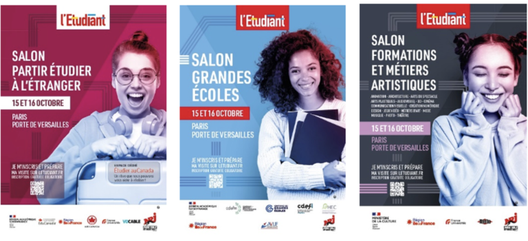 Etudier à l’étranger, dans une grande école, découvrir des formations et métiers artistiques… 3 salons de l’Etudiant à ne pas manquer