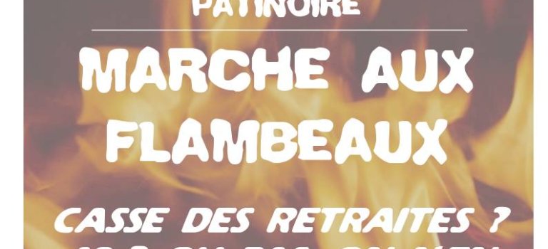 Marche aux flambeaux contre la “réforme” des retraites à Fontenay-sous-Bois