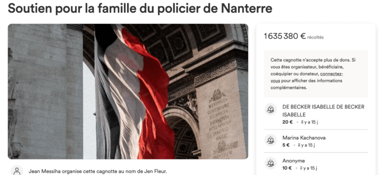 Nahel : à Paris, l’enquête sur la cagnotte en soutien au policier est ouverte