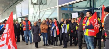 Manifestation contre l’abandon des liaisons Air France à l’aéroport d’Orly