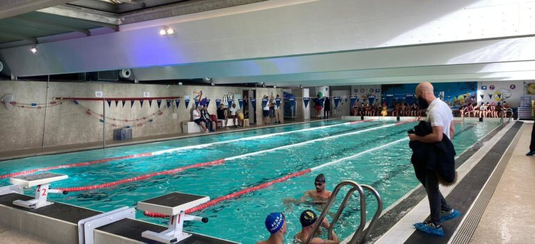 Première pierre de la future piscine de Sevran, post Jeux olympiques