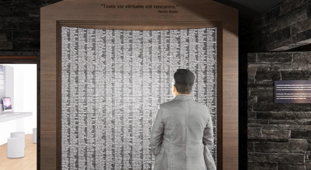 Un nouveau mur numérique inauguré au Mémorial de la Shoah à Paris