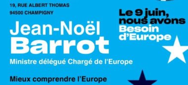 Européennes 2024 : réunion publique à Champigny-sur-Marne avec Mathieu Lefèvre et Jean-Noël Barrot