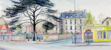 Le Nogent-sur-Marne de 1970 peint par Claude Delaunay