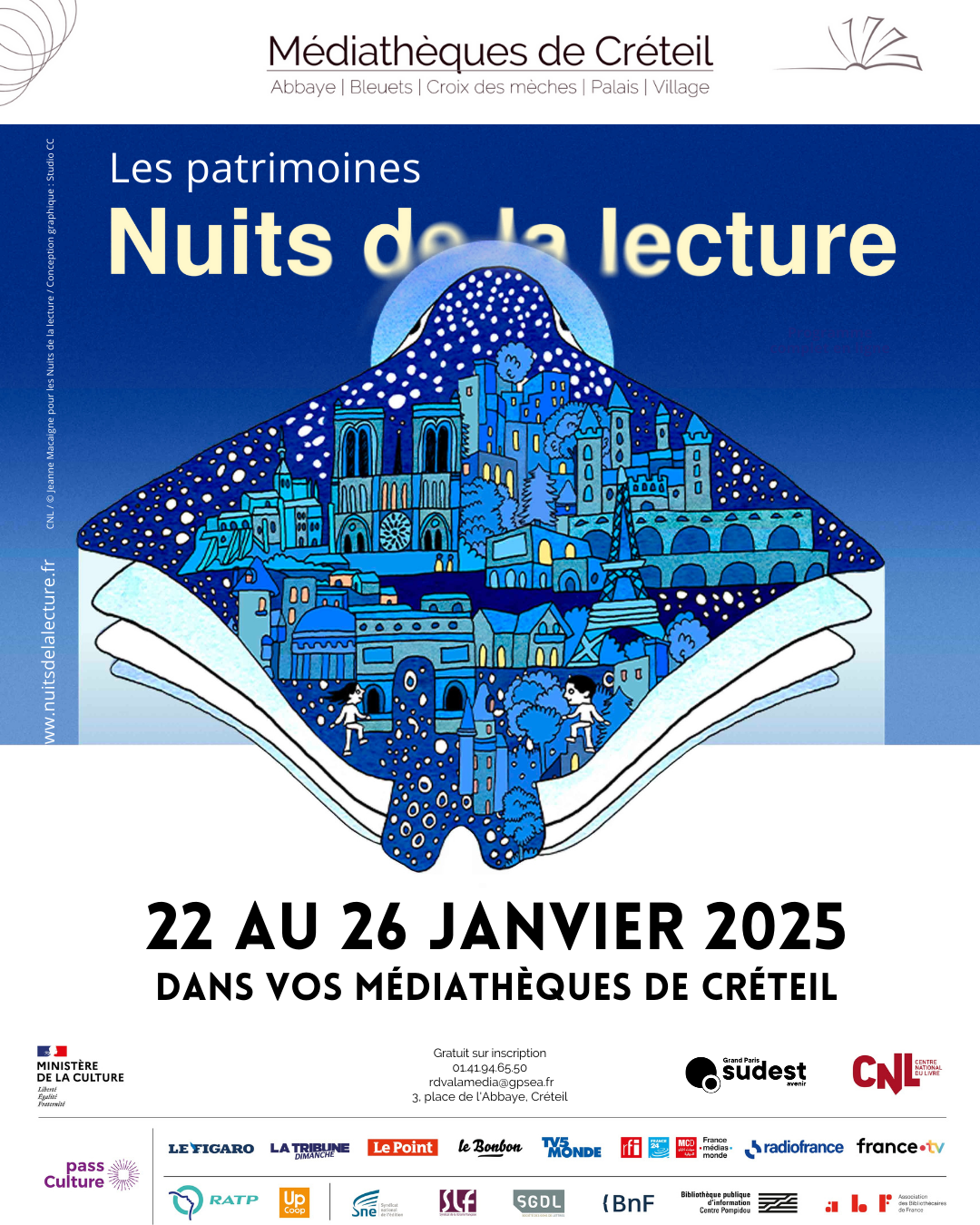 Nuits de la Lecture dans les médiathèques de Créteil